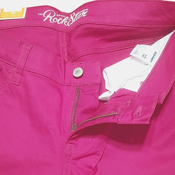 NWT Rockstar Old Navy Hot Pink Skinny Jeans - Picture 3 of 3